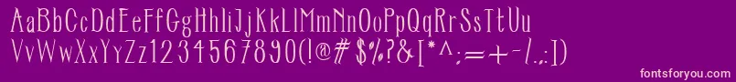 Treeftr Font – Pink Fonts on Purple Background