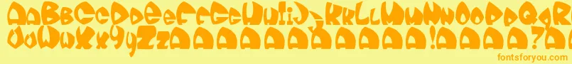 Moonie Font – Orange Fonts on Yellow Background