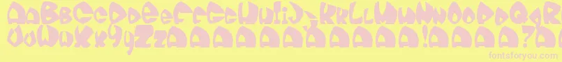 Moonie Font – Pink Fonts on Yellow Background