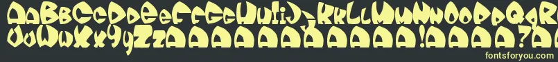 Moonie Font – Yellow Fonts on Black Background