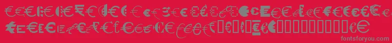 P22euros Font – Gray Fonts on Red Background