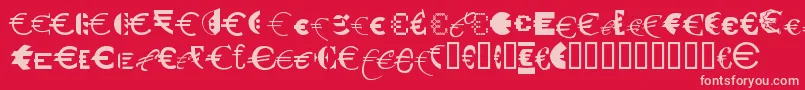 P22euros Font – Pink Fonts on Red Background