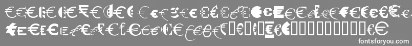 フォントP22euros – 灰色の背景に白い文字