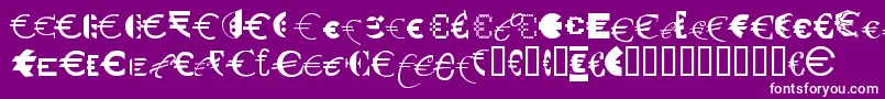 P22euros Font – White Fonts on Purple Background