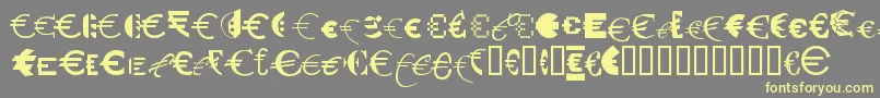 P22euros Font – Yellow Fonts on Gray Background