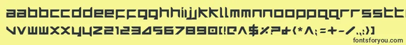 HarrierBold-fontti – mustat fontit keltaisella taustalla