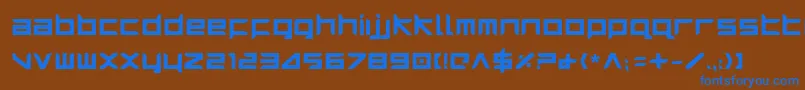 HarrierBold-fontti – siniset fontit ruskealla taustalla
