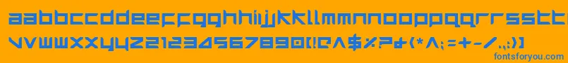 フォントHarrierBold – オレンジの背景に青い文字