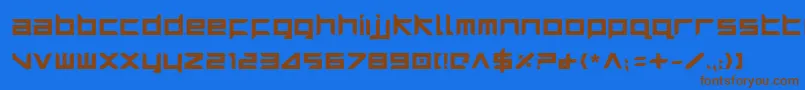 HarrierBold Font – Brown Fonts on Blue Background