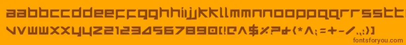 HarrierBold-fontti – ruskeat fontit oranssilla taustalla