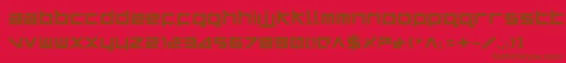 HarrierBold-fontti – ruskeat fontit punaisella taustalla
