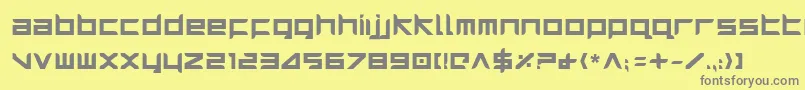 HarrierBold-Schriftart – Graue Schriften auf gelbem Hintergrund