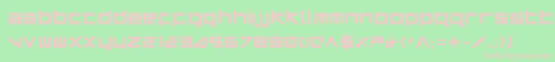 HarrierBold-Schriftart – Rosa Schriften auf grünem Hintergrund