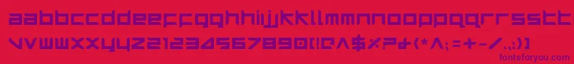 フォントHarrierBold – 赤い背景に紫のフォント