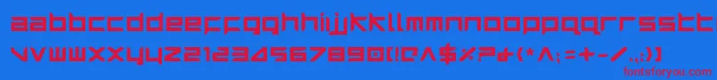 HarrierBold-fontti – punaiset fontit sinisellä taustalla