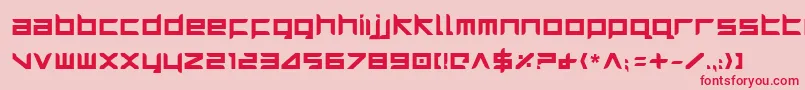 HarrierBold-fontti – punaiset fontit vaaleanpunaisella taustalla