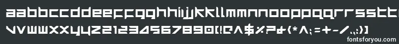 Шрифт HarrierBold – белые шрифты на чёрном фоне