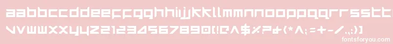 HarrierBold-fontti – valkoiset fontit vaaleanpunaisella taustalla