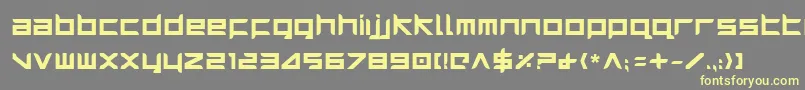Шрифт HarrierBold – жёлтые шрифты на сером фоне