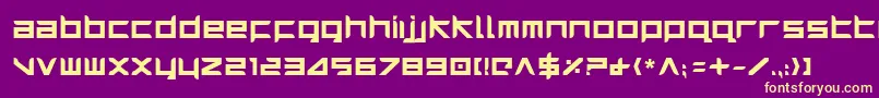 HarrierBold Font – Yellow Fonts on Purple Background