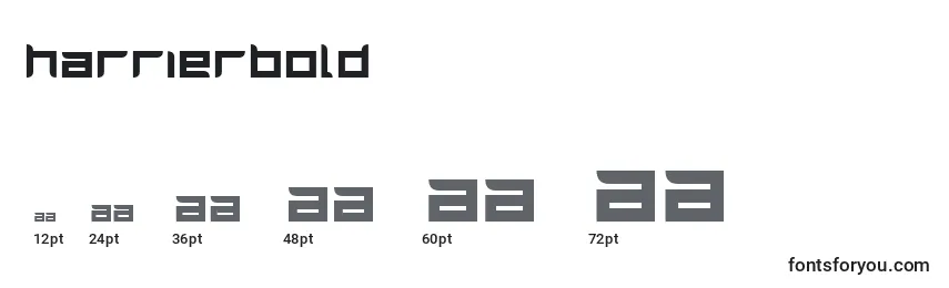 HarrierBold Font Sizes