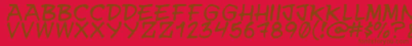 Y.N.W.U.A.Y Font – Brown Fonts on Red Background