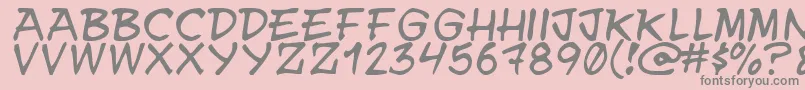Y.N.W.U.A.Y Font – Gray Fonts on Pink Background