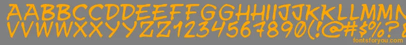 Y.N.W.U.A.Y Font – Orange Fonts on Gray Background