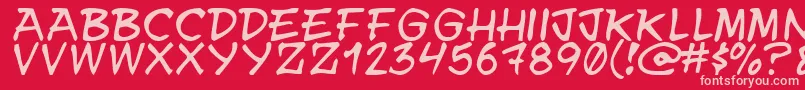 Y.N.W.U.A.Y Font – Pink Fonts on Red Background