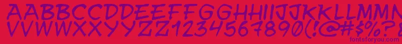 Y.N.W.U.A.Y Font – Purple Fonts on Red Background