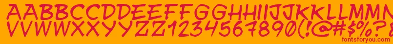 Y.N.W.U.A.Y Font – Red Fonts on Orange Background
