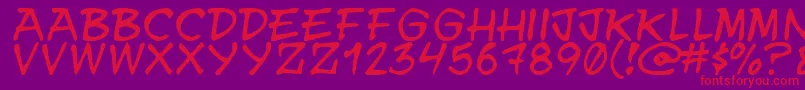 Y.N.W.U.A.Y Font – Red Fonts on Purple Background