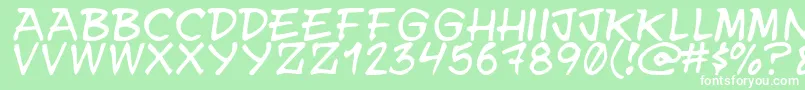 Y.N.W.U.A.Y Font – White Fonts on Green Background