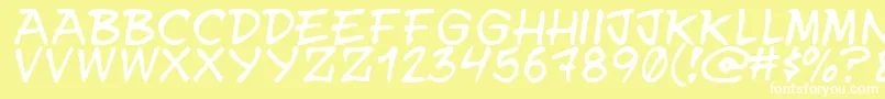 Y.N.W.U.A.Y Font – White Fonts on Yellow Background