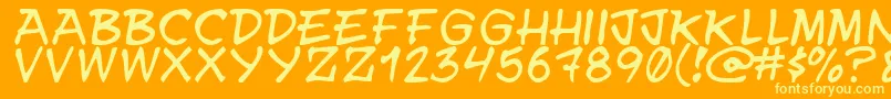 Y.N.W.U.A.Y Font – Yellow Fonts on Orange Background