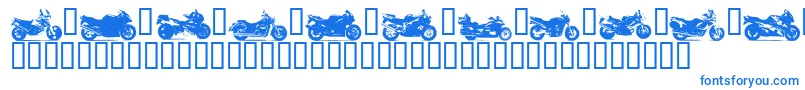 フォントMotob – 白い背景に青い文字