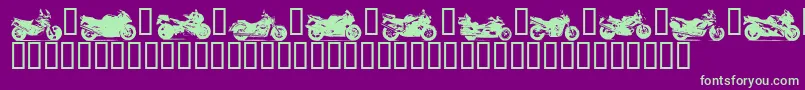 フォントMotob – 紫の背景に緑のフォント
