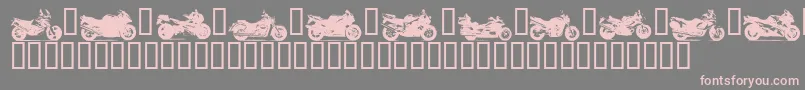 Czcionka Motob – różowe czcionki na szarym tle