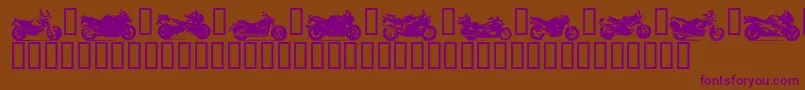 Motob-fontti – violetit fontit ruskealla taustalla