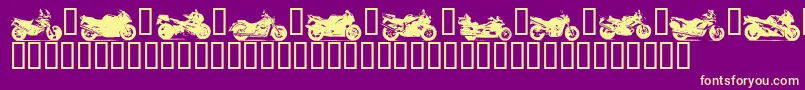 Motob Font – Yellow Fonts on Purple Background