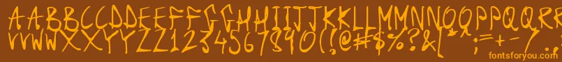 DarkScrollScripts Font – Orange Fonts on Brown Background