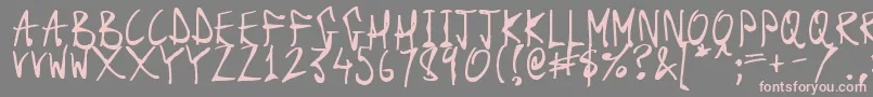 DarkScrollScripts Font – Pink Fonts on Gray Background