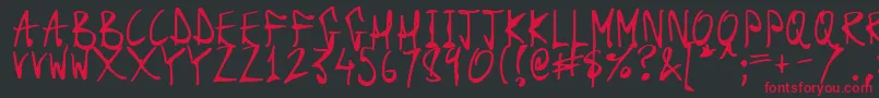 DarkScrollScripts Font – Red Fonts on Black Background