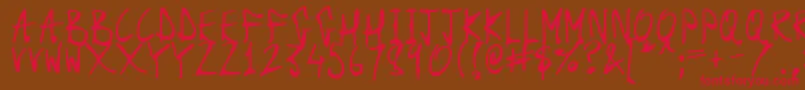 DarkScrollScripts Font – Red Fonts on Brown Background