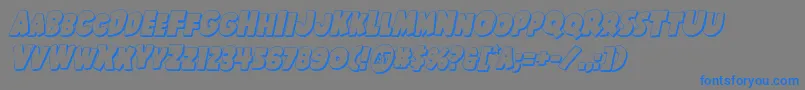 Shablagoo3Dital Font – Blue Fonts on Gray Background