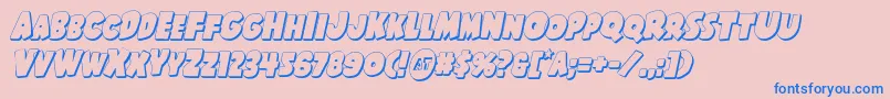 Shablagoo3Dital Font – Blue Fonts on Pink Background