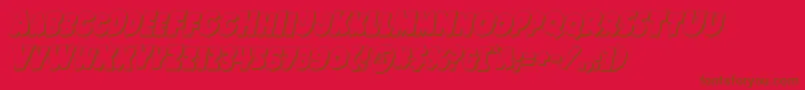 Shablagoo3Dital Font – Brown Fonts on Red Background