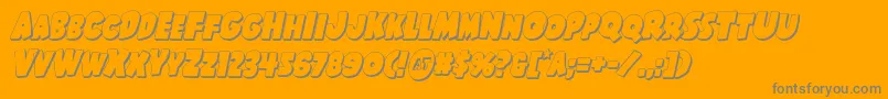 Shablagoo3Dital Font – Gray Fonts on Orange Background