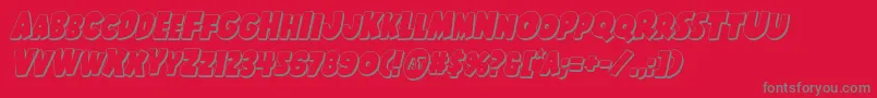 Shablagoo3Dital Font – Gray Fonts on Red Background