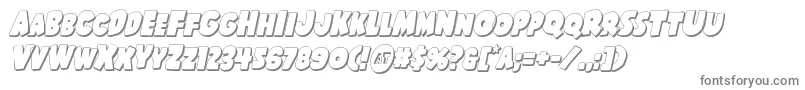 Shablagoo3Dital Font – Gray Fonts on White Background